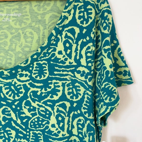 NWT Soft Surroundings Short Santiago Gaia Dress in Tropical Green Size XL - Picture 8 of 13